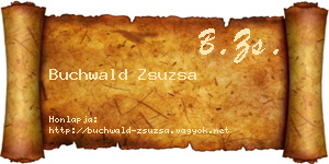 Buchwald Zsuzsa névjegykártya