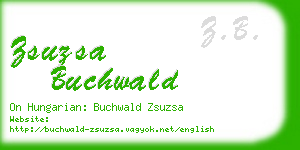 zsuzsa buchwald business card